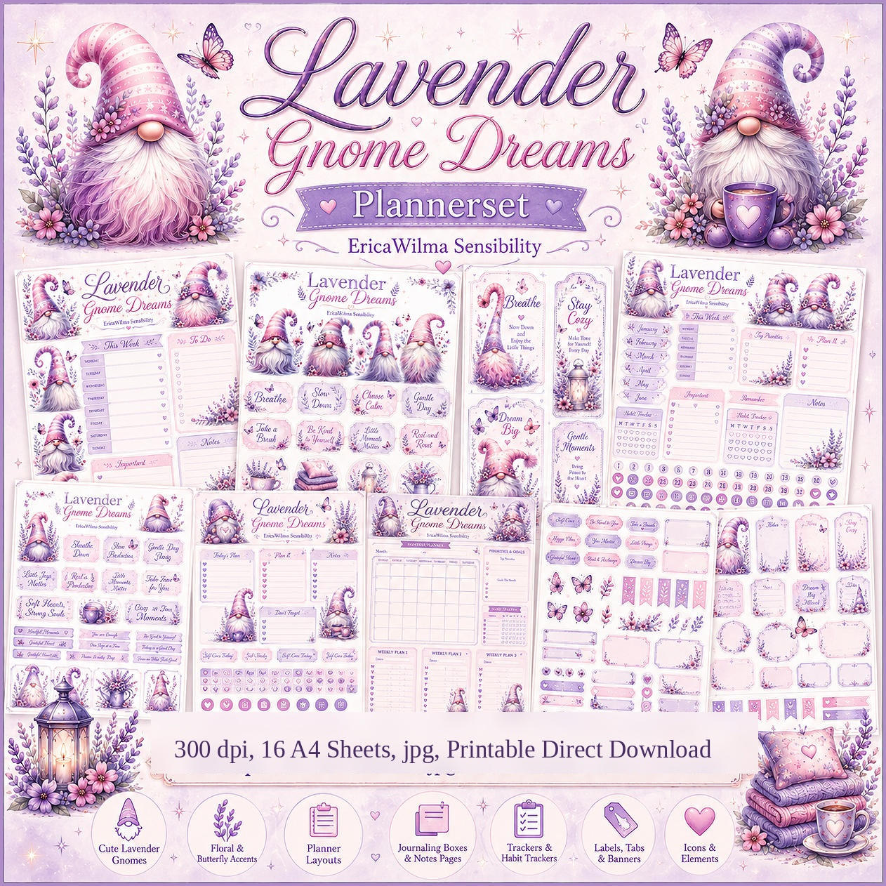(image for) EW AI Plannerset Lavender Gnome Dreams 2026